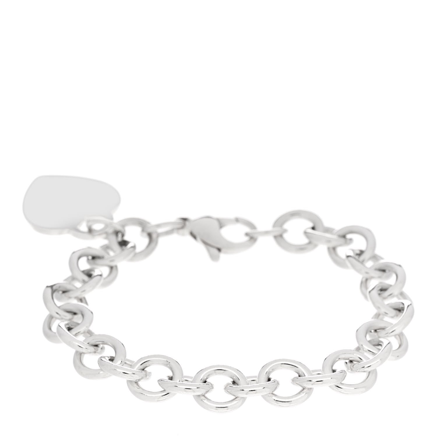 Tiffany Sterling Silver Heart Tag Charm Bracelet 2 of 3