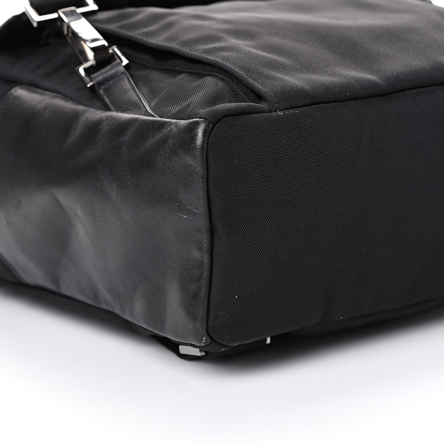 Calfskin Canvas Backpack Black