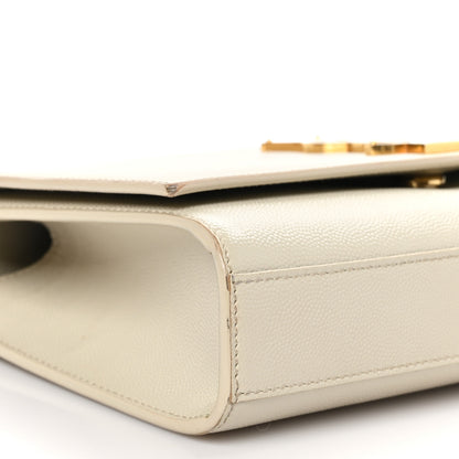Saint Laurent Grain De Poudre Medium Monogram Kate Satchel Crema Soft 9 of 13