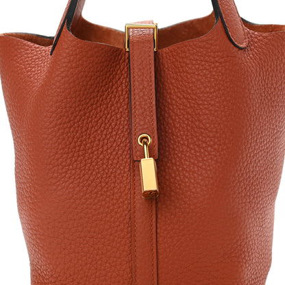 Hermes Taurillon Clemence Picotin Lock 18 PM Cuivre 8 of 11