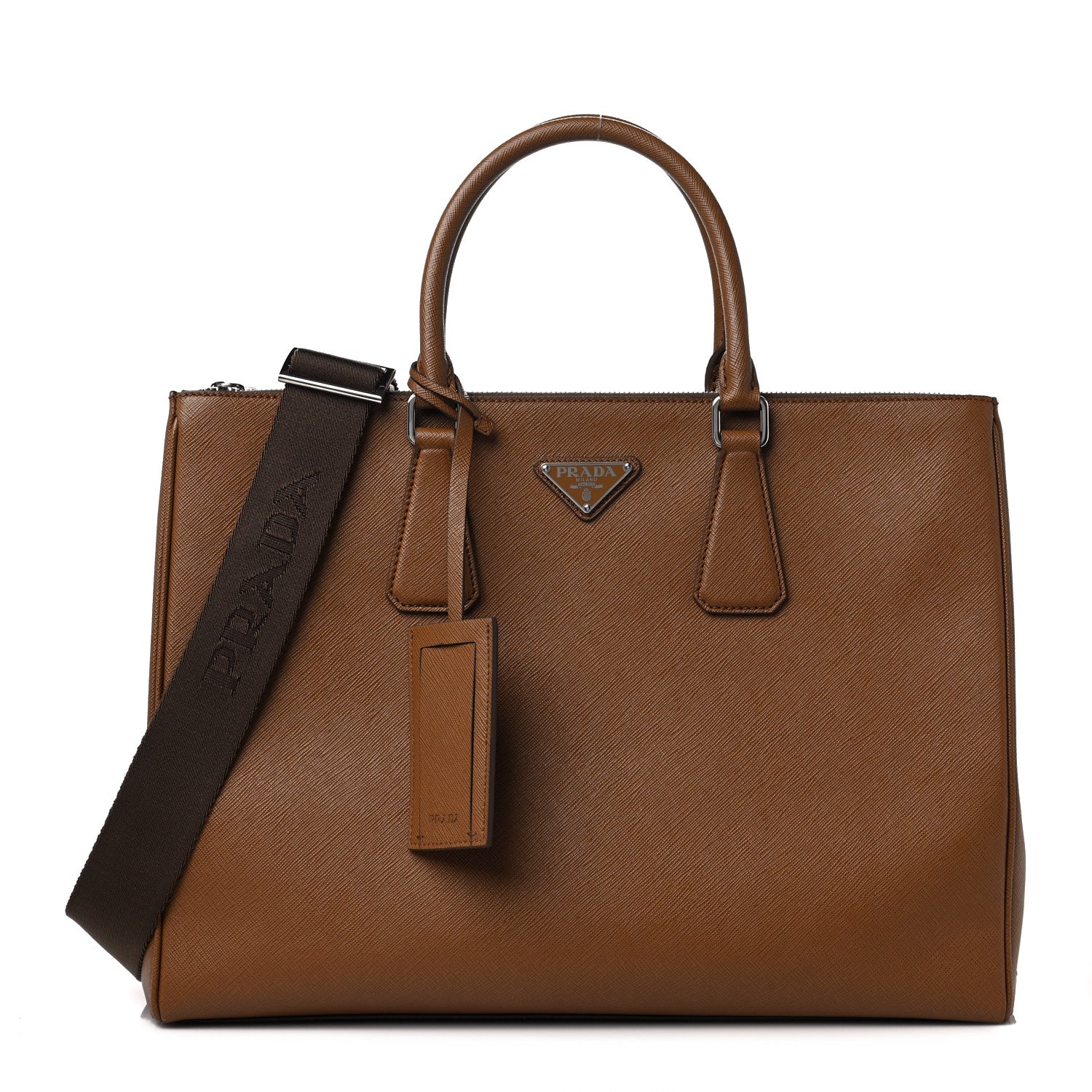 Prada Saffiano Travel Extra Large Galleria Double Zip Tote Cannella 1 of 10
