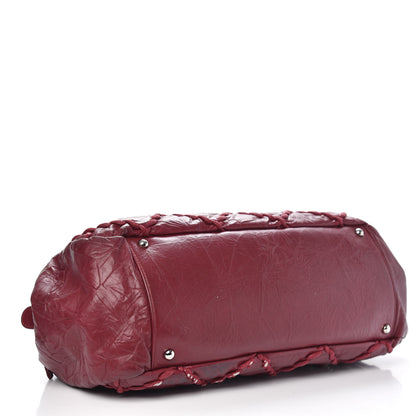 Chanel Calfskin Ultra Stitch Bowler Red 4 of 20