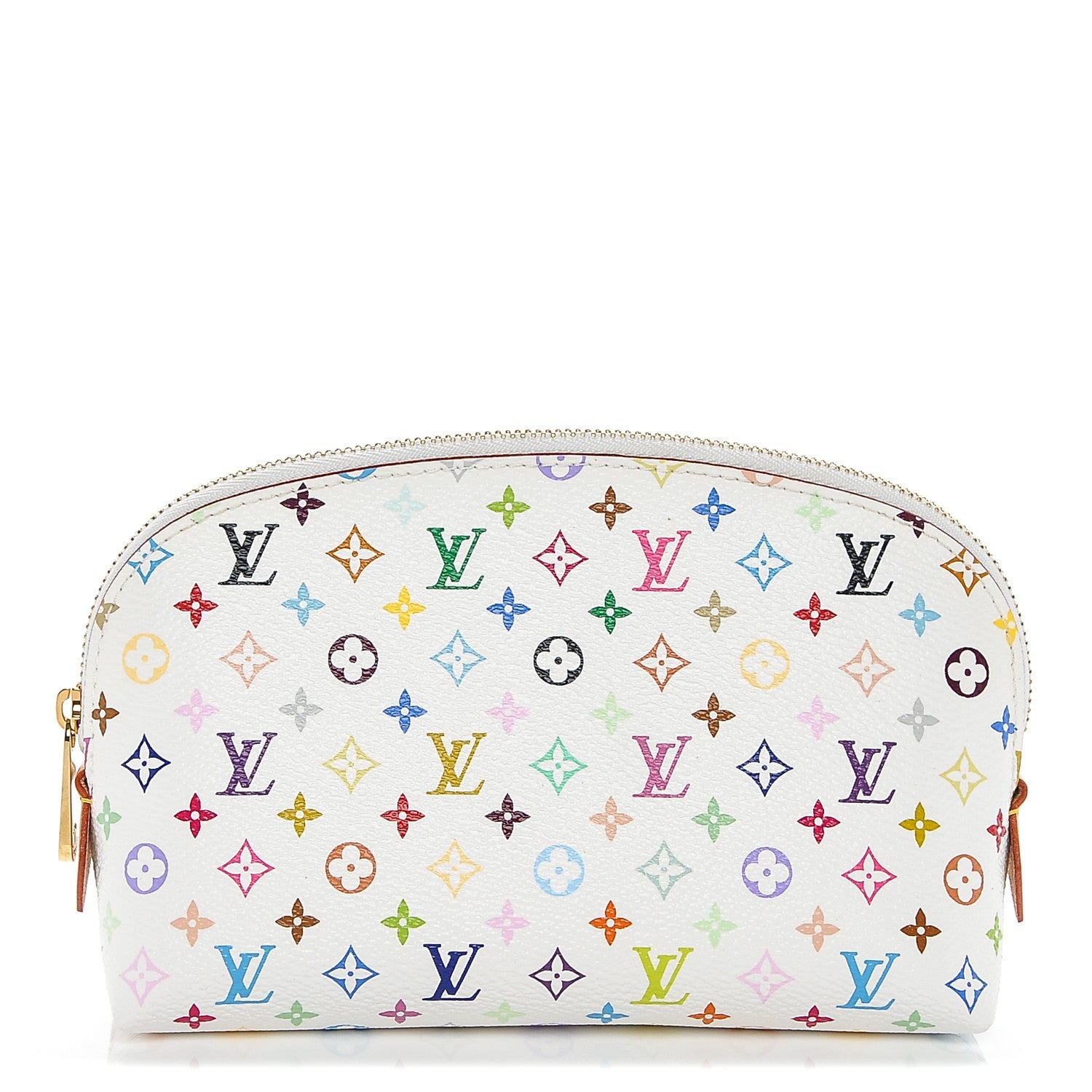 Louis Vuitton Monogram Multicolor Cosmetic Pouch White Litchi 1 of 6