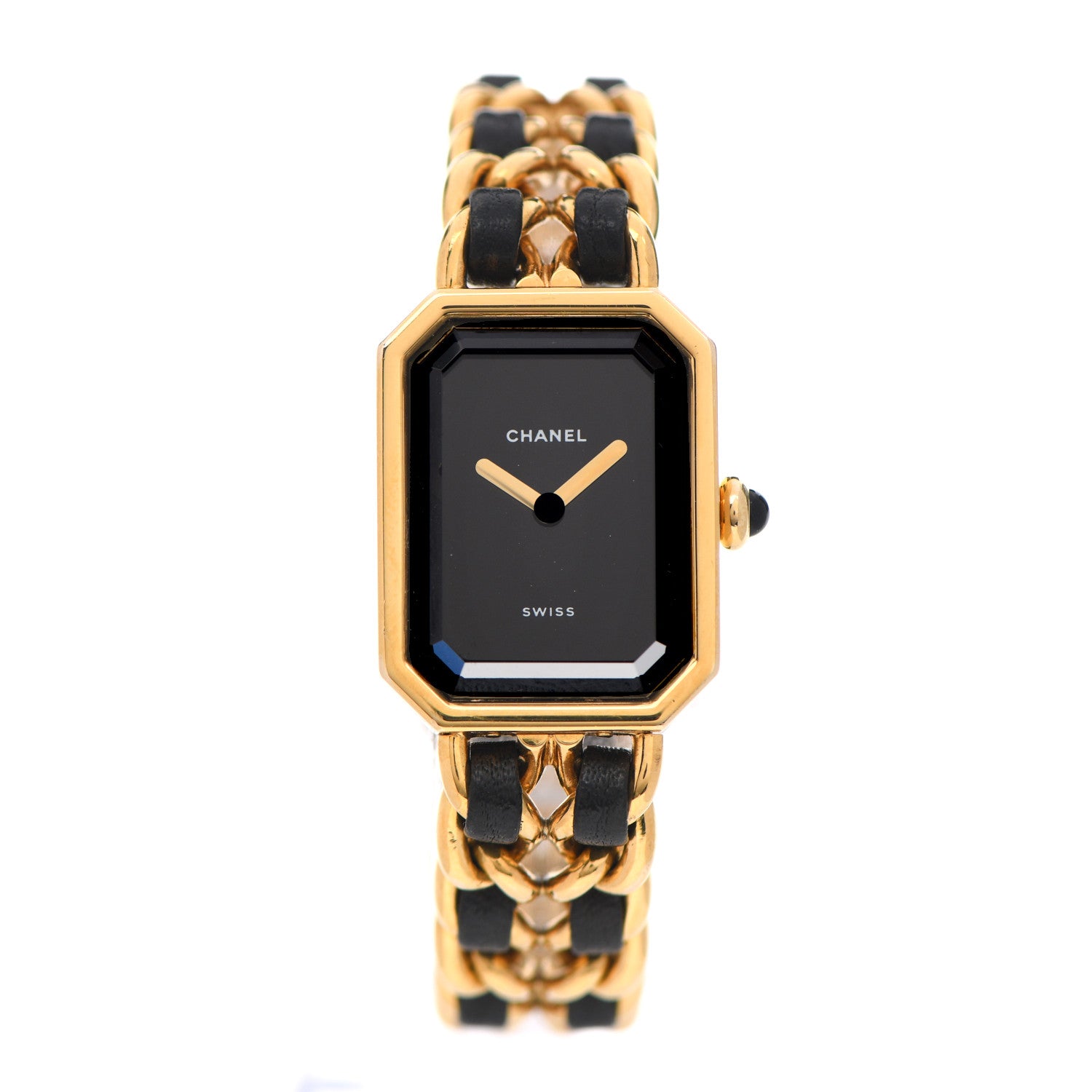 Chanel Stainless Steel Lambskin 20mm Chain Premiere Quartz Watch Gold M 1 of 4