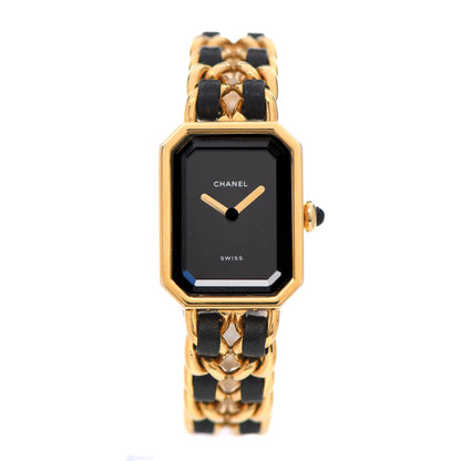 Chanel Stainless Steel Lambskin 20mm Chain Premiere Quartz Watch Gold M 1 of 4