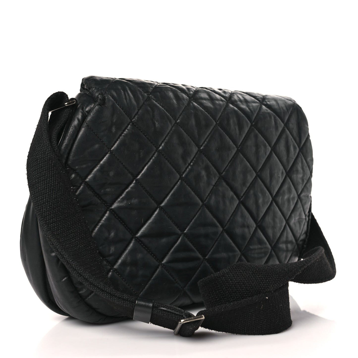 Nylon Quilted Coco Cocoon Messenger Black