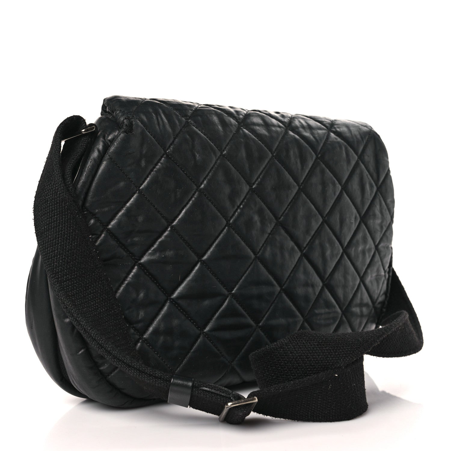 Chanel Nylon Quilted Coco Cocoon Messenger Black 3 of 13