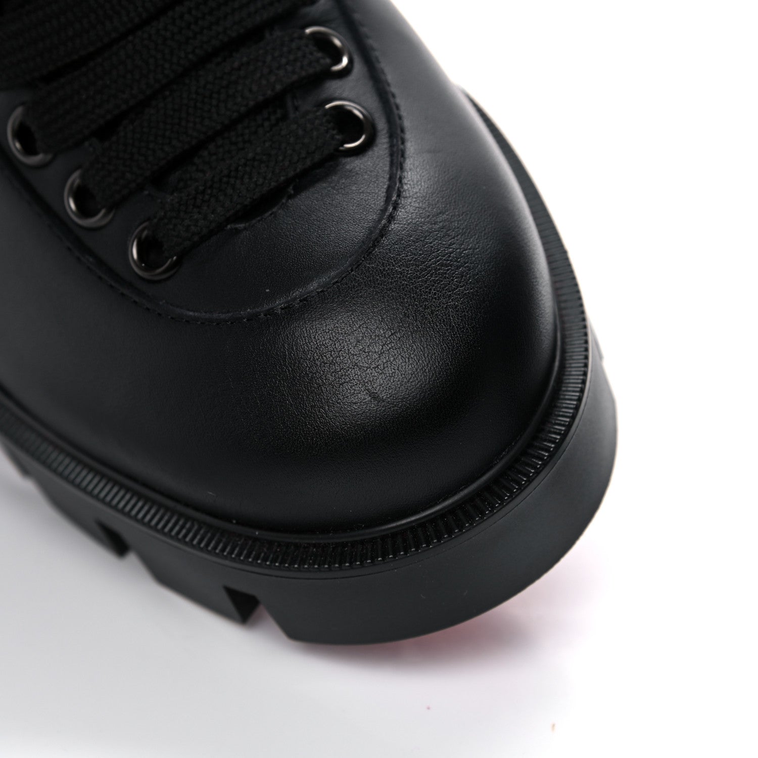 Christian Louboutin Calfskin Macademia 100 Biker Platform Boots 38.5 Black 10 of 10