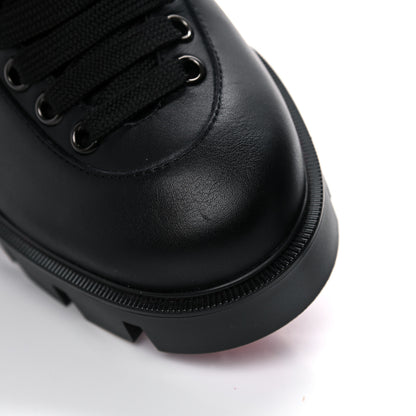 Christian Louboutin Calfskin Macademia 100 Biker Platform Boots 38.5 Black 10 of 10