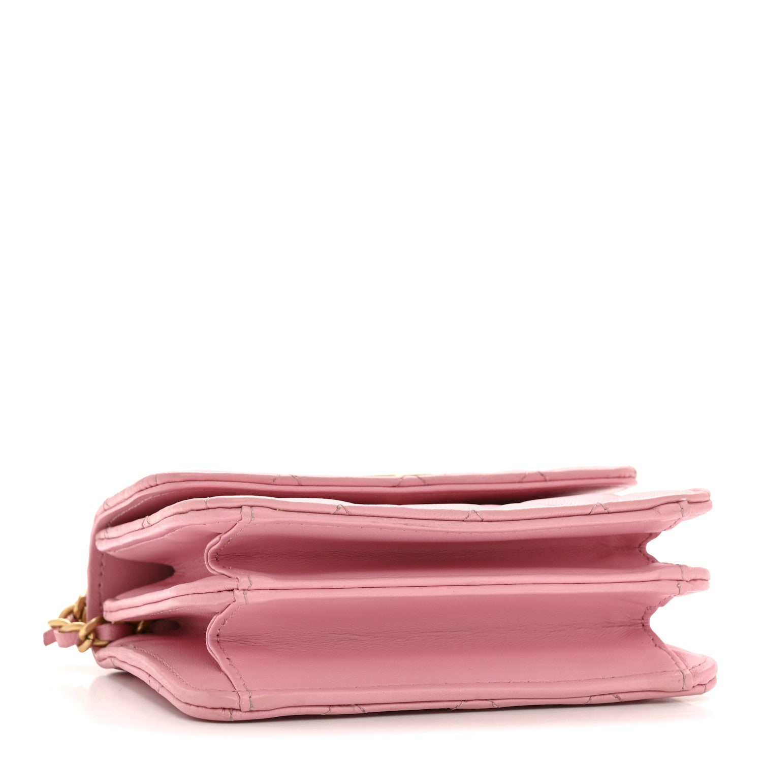 Chanel Lambskin Quilted Pick Me Up Mini Wallet On Chain Light Pink 4 of 12