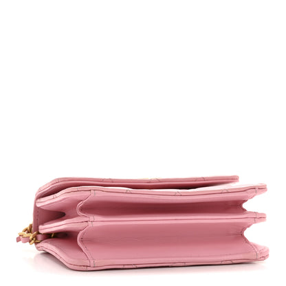 Chanel Lambskin Quilted Pick Me Up Mini Wallet On Chain Light Pink 4 of 12