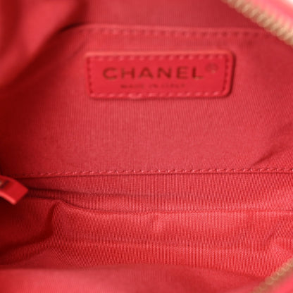 Chanel Crumpled Glazed Lambskin Quilted Waist Bag Fanny Pack Pink 7 of 9