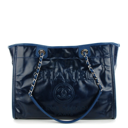 Chanel Calfskin Small Deauville Tote Blue 1 of 7