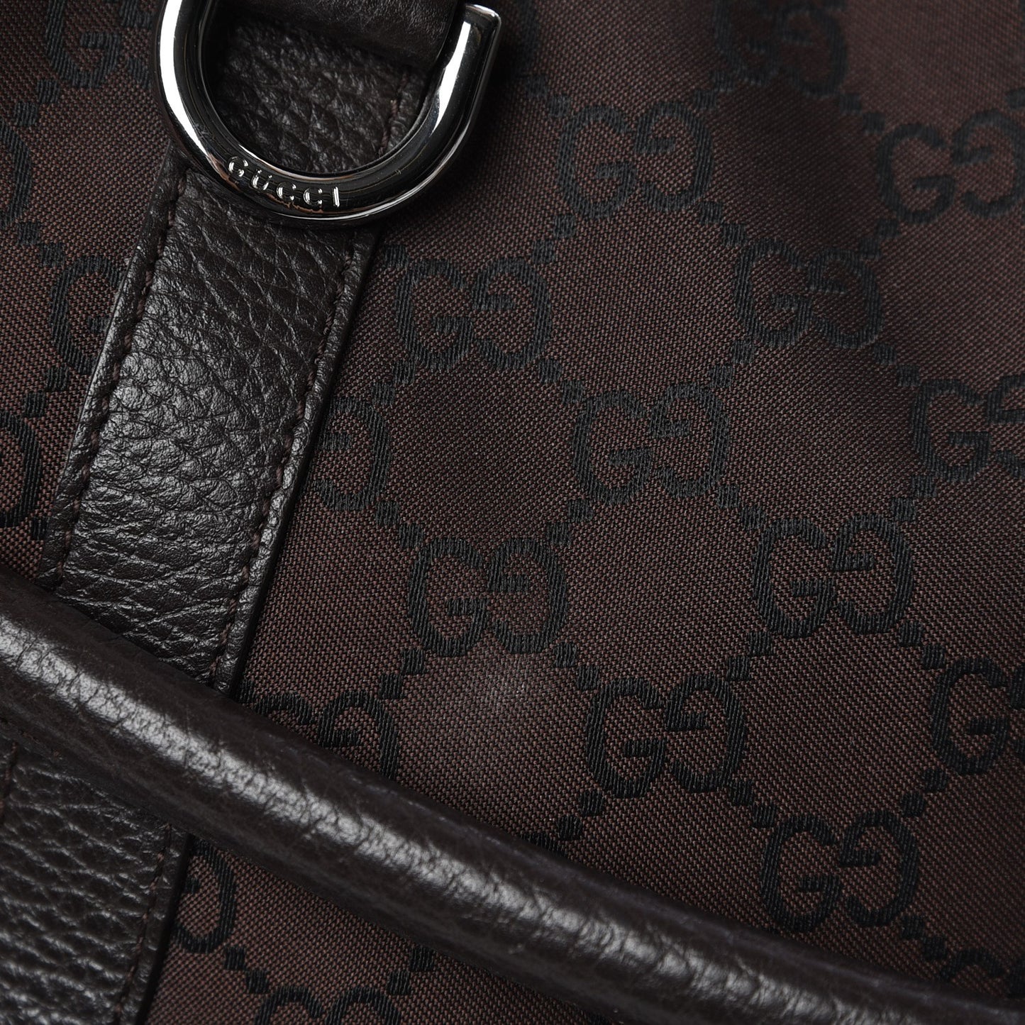 Monogram Medium Abbey Convertible Tote Dark Brown