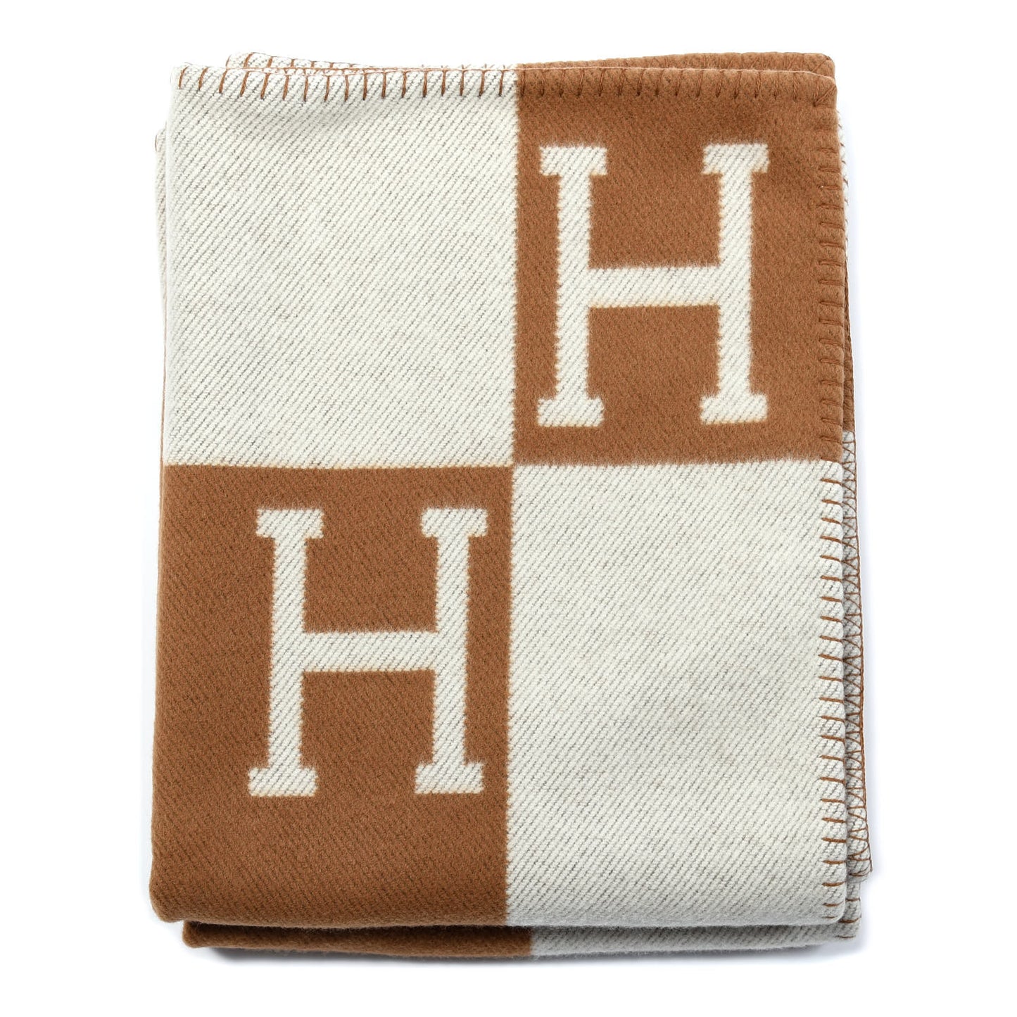 Wool Cashmere Avalon Blanket Ecru Camel