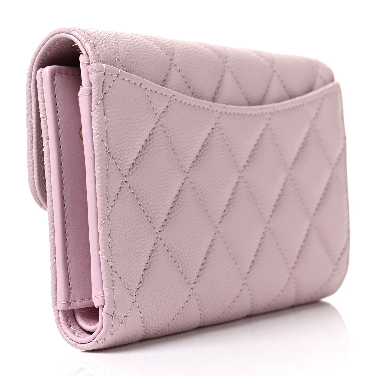 Chanel Caviar Quilted Medium Flap Wallet Pink 3 of 10