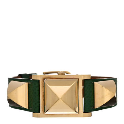 Hermes Stainless Steel Courchevel 23mm Medor Quartz Watch Vert Clair 2 of 6