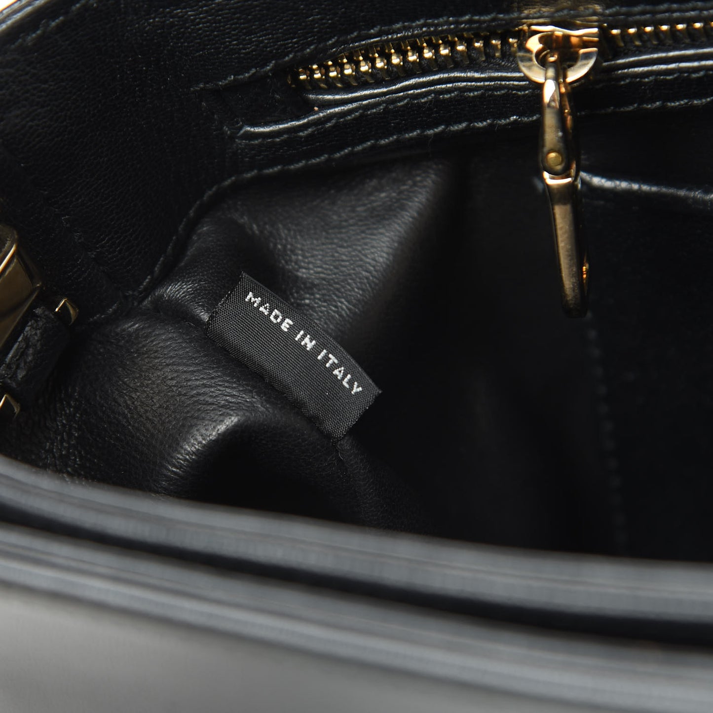 Goatskin Madras Shoulder Bag Black