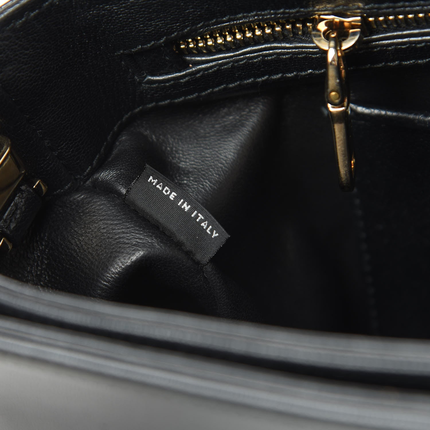 Miu Miu Goatskin Madras Shoulder Bag Black 8 of 16