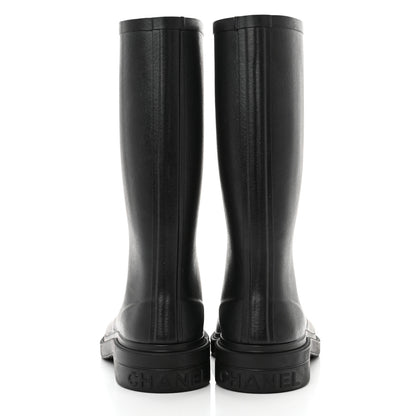 Chanel Caoutchouk CC High Boots 42 Black 5 of 10