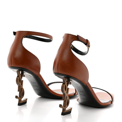 Saint Laurent Calfskin Opyum 85 Sandals 36.5 Cognac 4 of 9