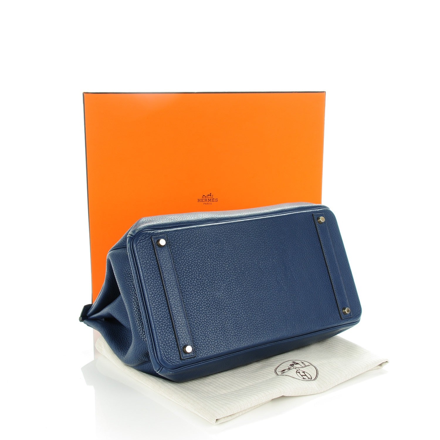 Hermes Taurillon Clemence Birkin 40 Bleu Saphir 5 of 24