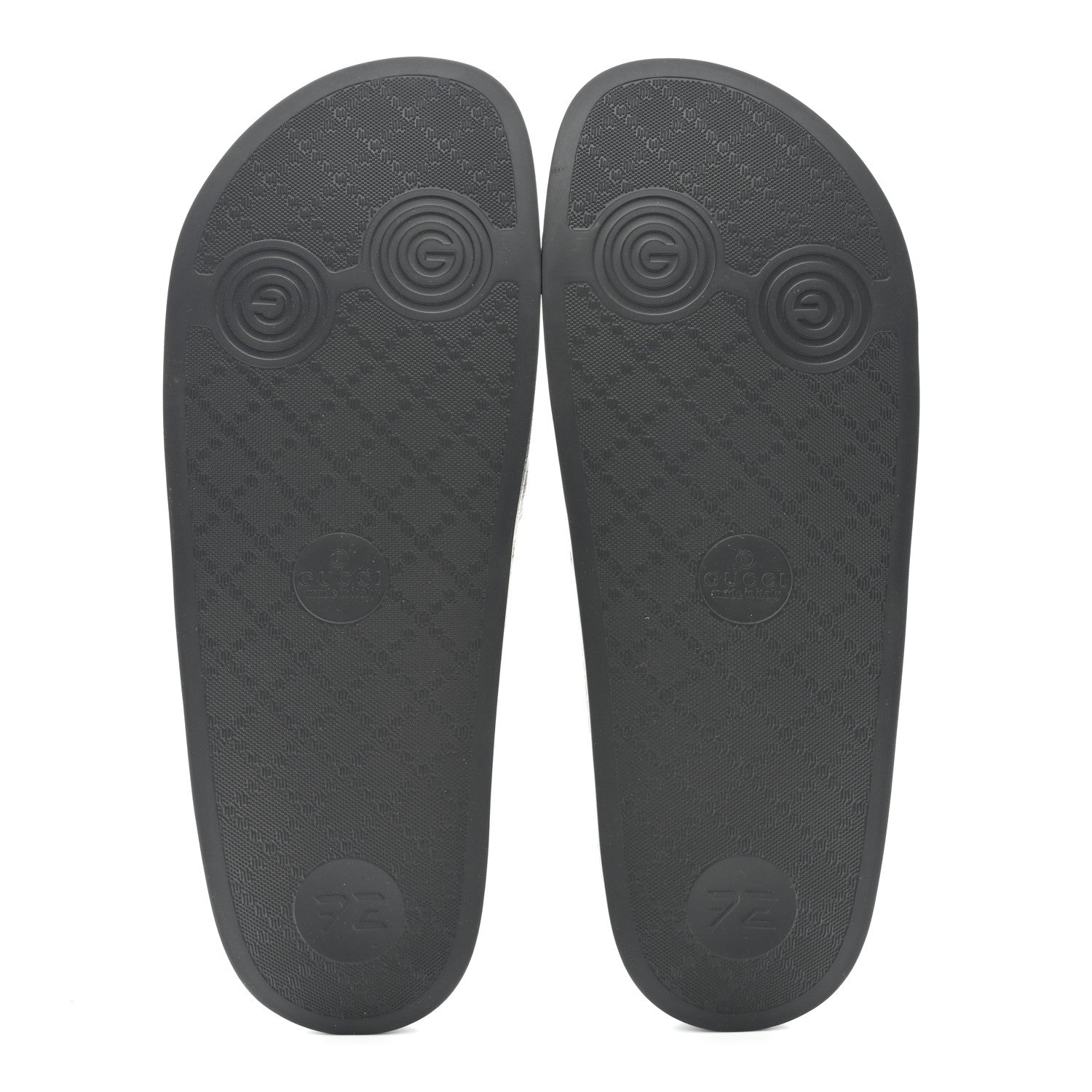 Gucci GG Supreme Monogram Mens Slide Sandals 12 Grey Black 5 of 9