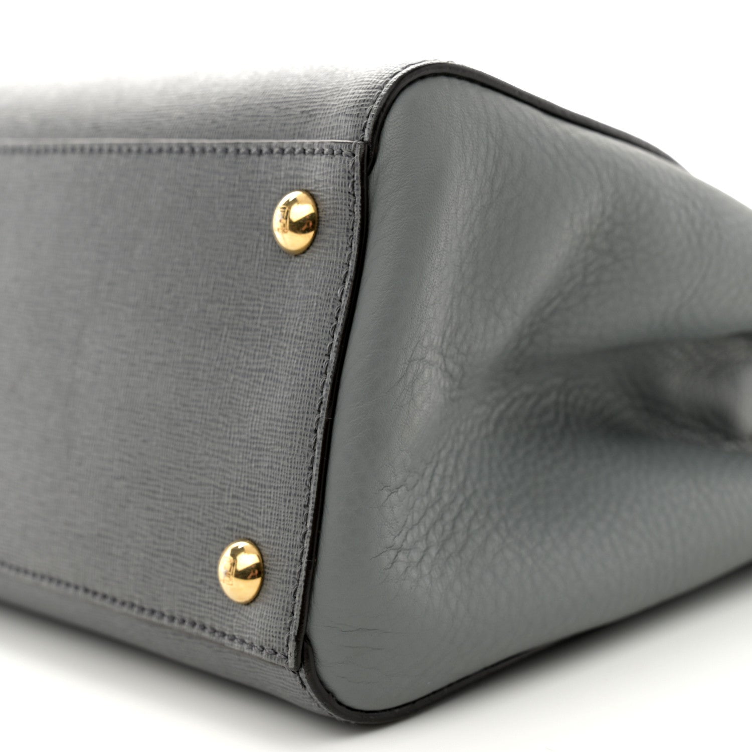 Fendi Vitello Elite Petite 2Jours Tote Grigio Grigio Chiaro 10 of 10