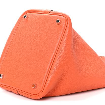 Hermes Taurillon Clemence Picotin Lock 18 PM Orange 10 of 11