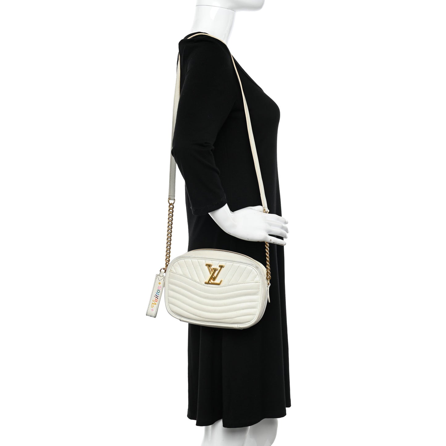 Calfskin New Wave Camera Bag White