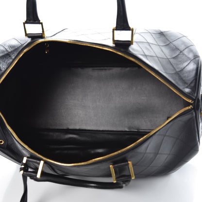 Chanel Calfskin Stitched Duffel Bag Black 5 of 14