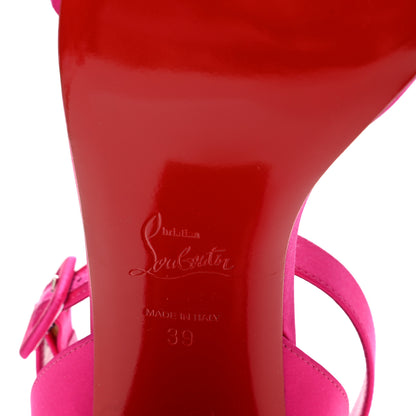 Christian Louboutin Satin Miss Sabina 85 Sandals 39 Holly Pink 7 of 9