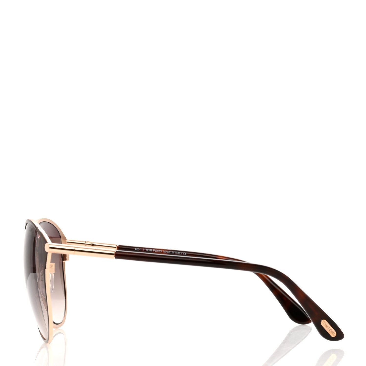 Tom Ford Metal Penelope Vintage Round Sunglasses TF320 Brown 3 of 7
