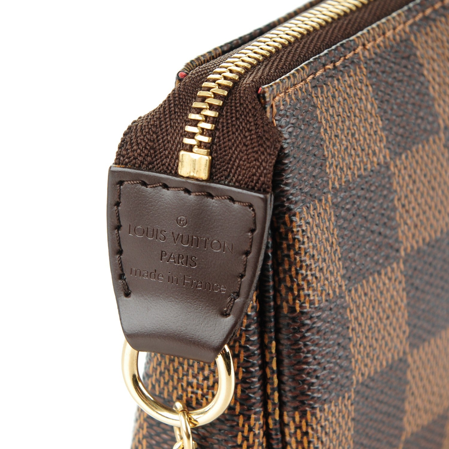 Louis Vuitton Damier Ebene Complice Trunks and Bags Mini Pochette Accessories Red 6 of 7