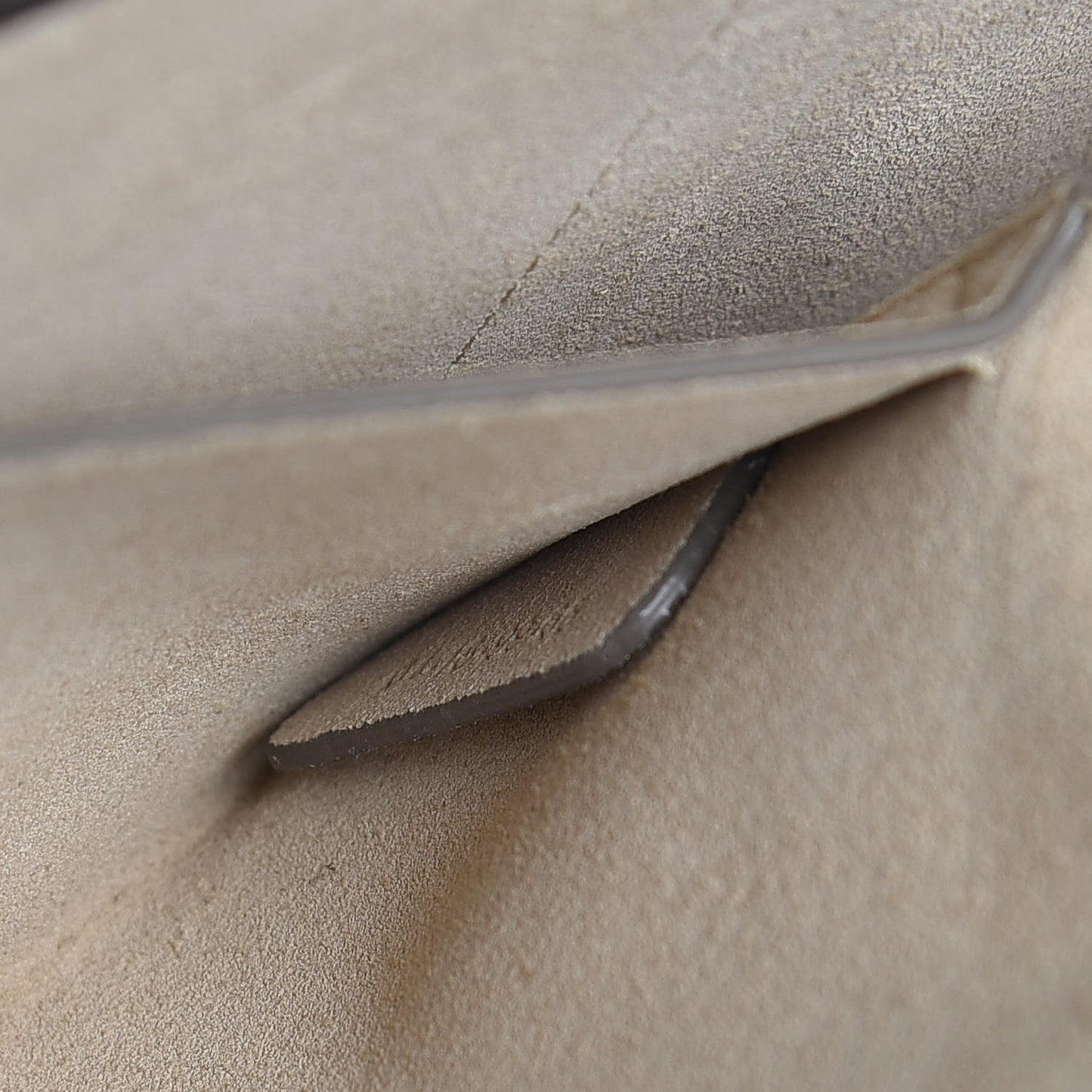 Suede Calfskin Small Faye Shoulder Bag Motty Grey