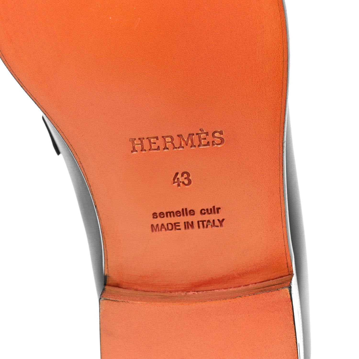 Hermes Calfskin Mens Destin Loafer 43 Black 6 of 10