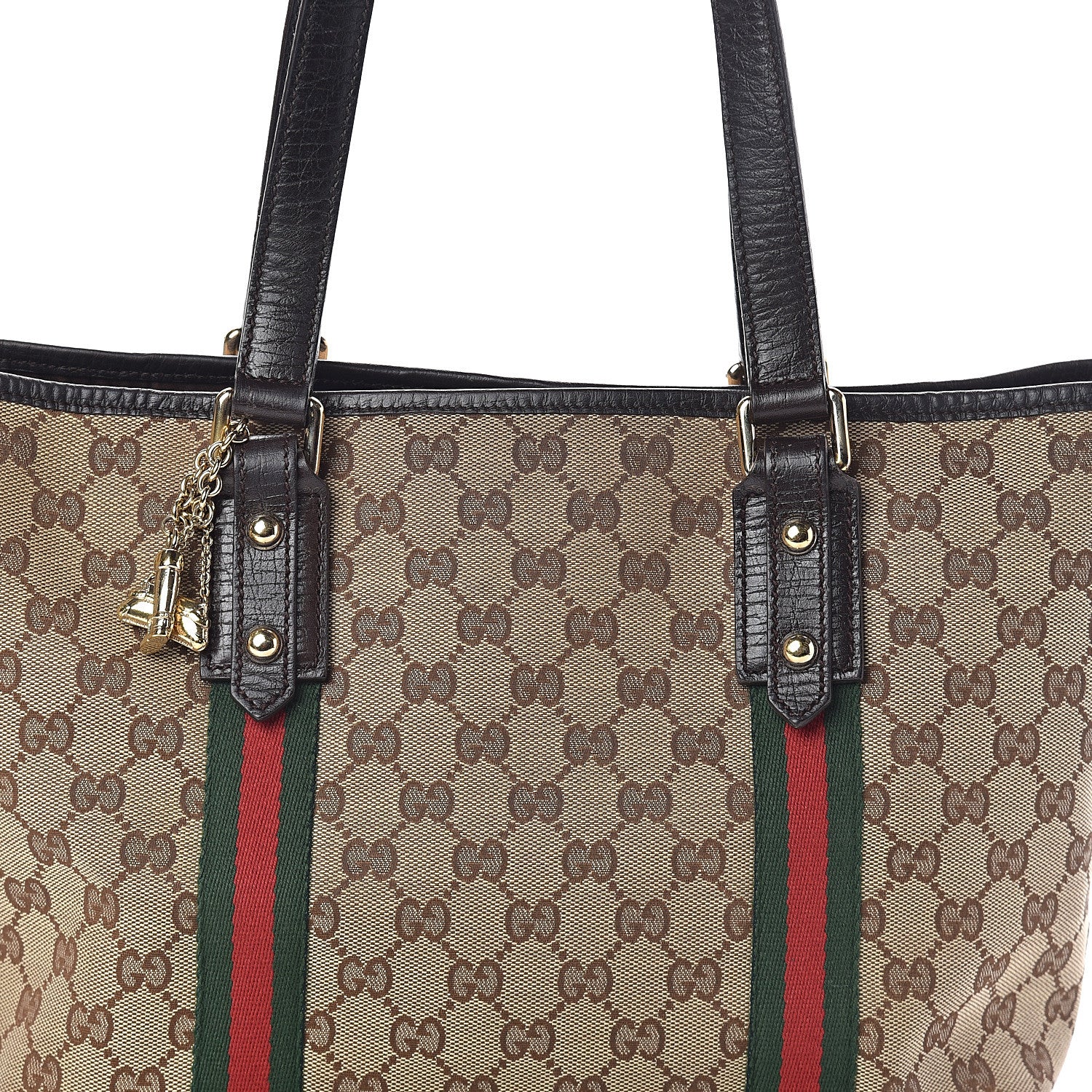 Gucci Monogram Medium Jolicoeur Tote Dark Brown 7 of 13