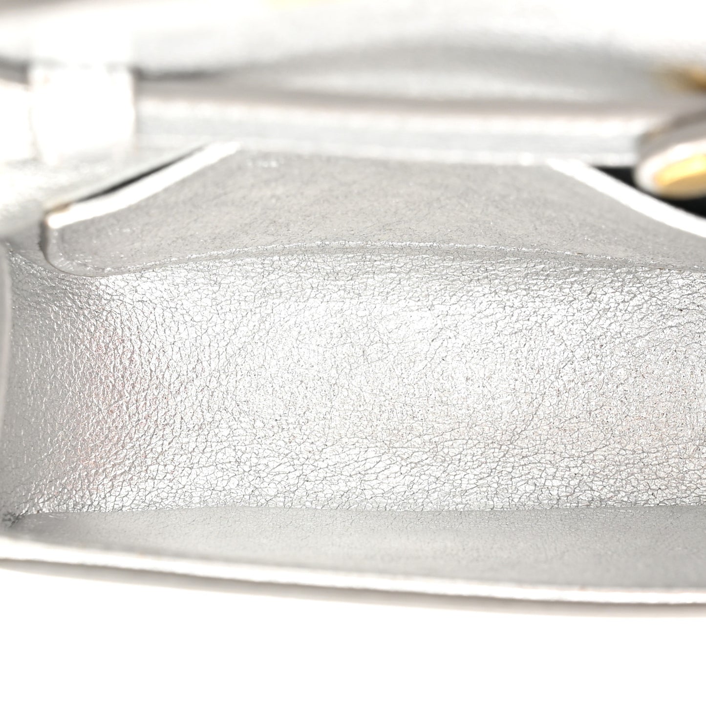 Mirror Calfskin Triomphe Embossed Mini Claude Silver