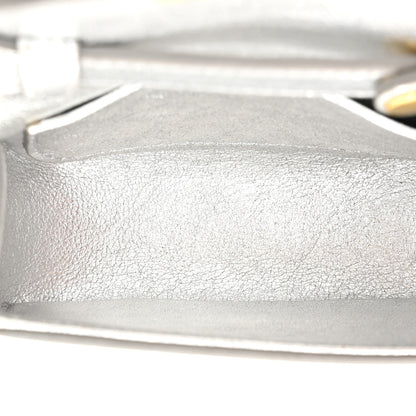 Celine Mirror Calfskin Triomphe Embossed Mini Claude Silver 5 of 11