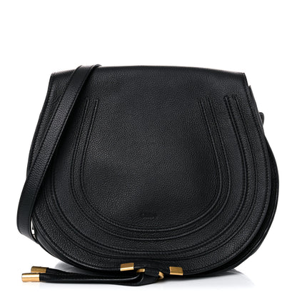 Chloe Calfskin Medium Marcie Round Crossbody Bag Black 1 of 15
