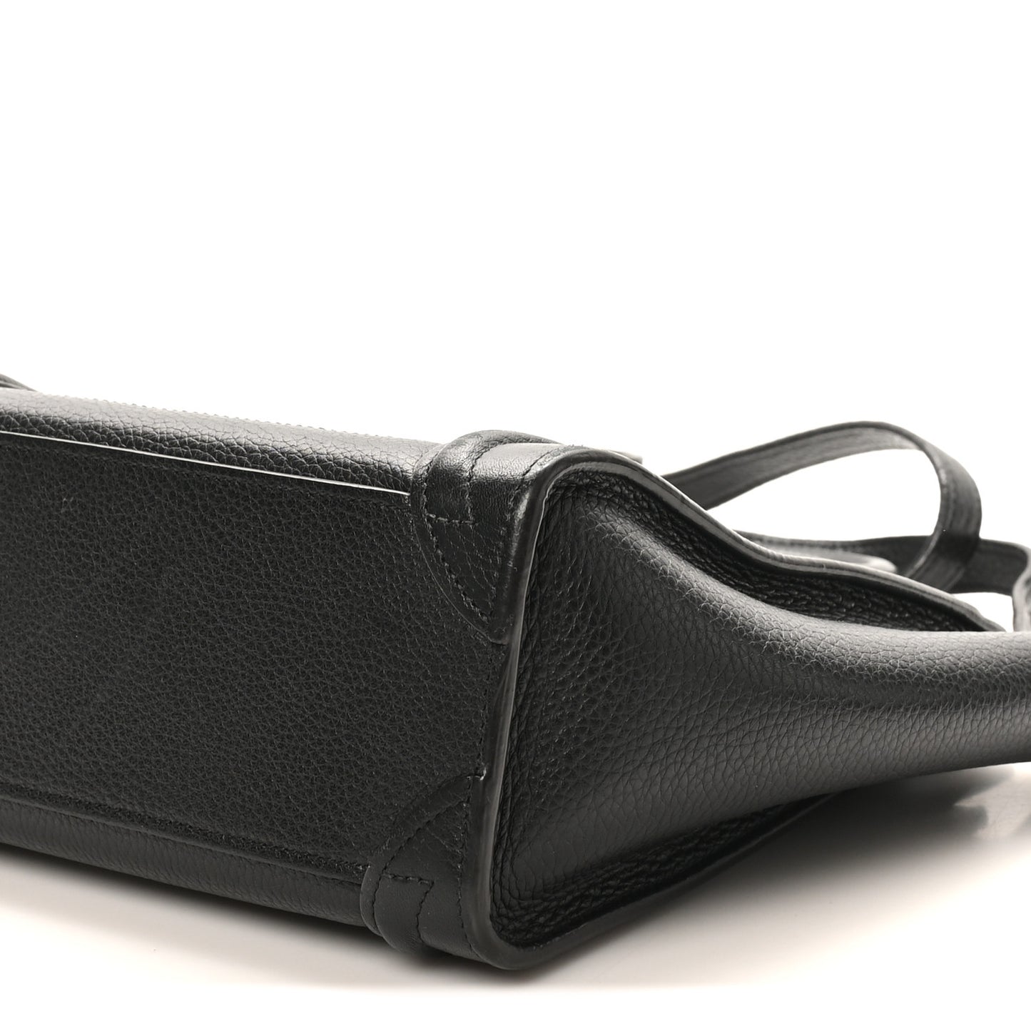 Drummed Calfskin Nano Luggage Black