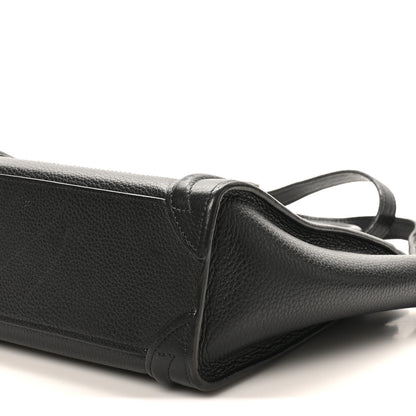 Celine Drummed Calfskin Nano Luggage Black 9 of 11