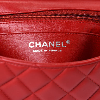 Chanel Lambskin Quilted Mini Rectangular Flap Red 6 of 12
