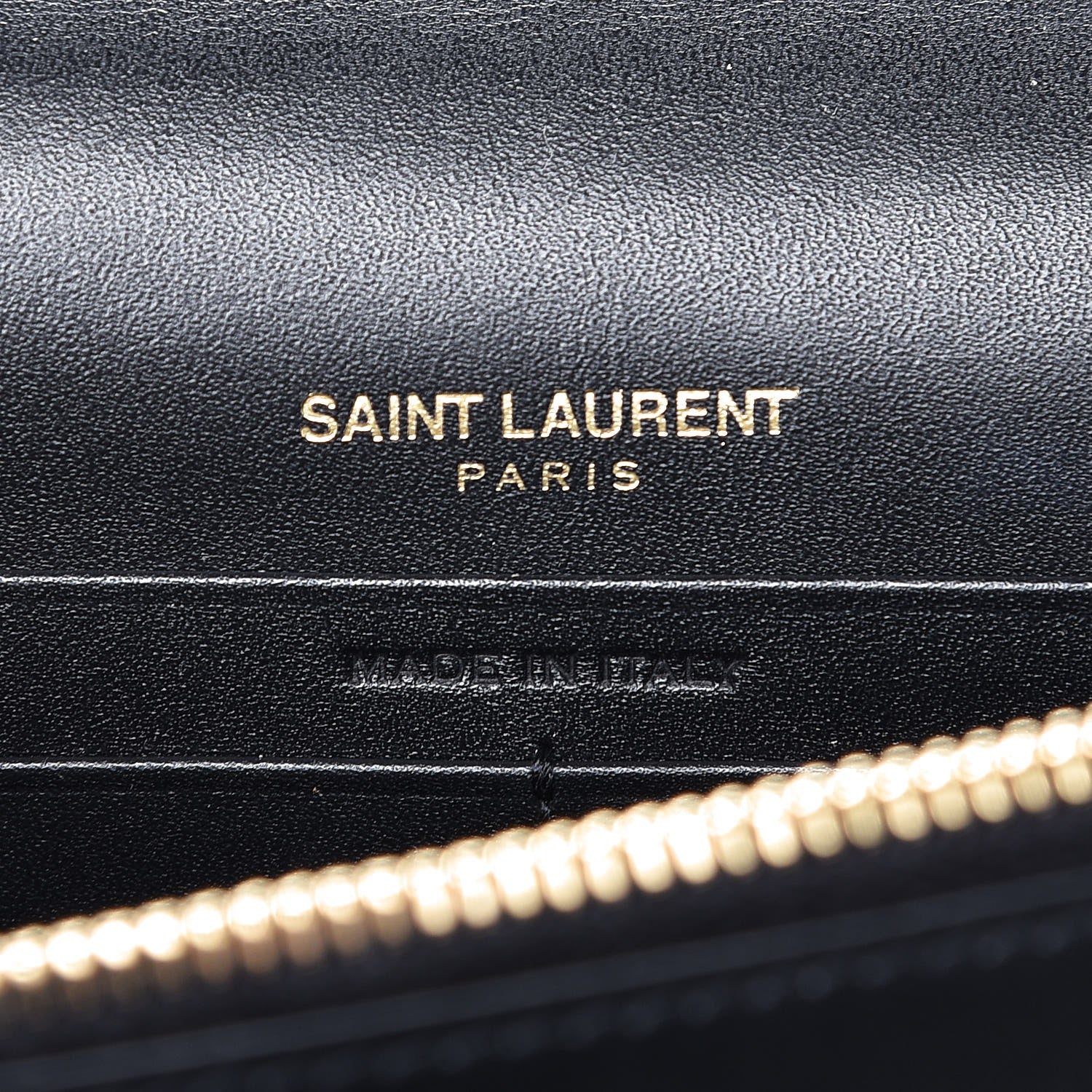 Saint Laurent Smooth Calfskin Classic Monogram Kate Tassel Chain Wallet Black 6 of 7