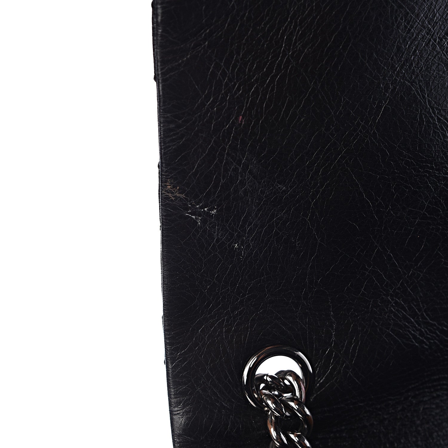Chanel Glazed Calfskin Quilted Large Lady Pearly Flap Black 8 of 11