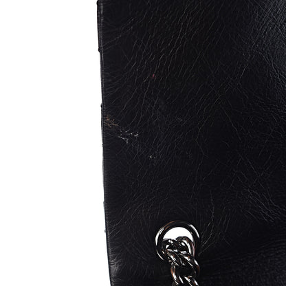 Chanel Glazed Calfskin Quilted Large Lady Pearly Flap Black 8 of 11