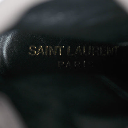 Saint Laurent Suede Mid Calf Wedge Boots 37 Grey 8 of 8