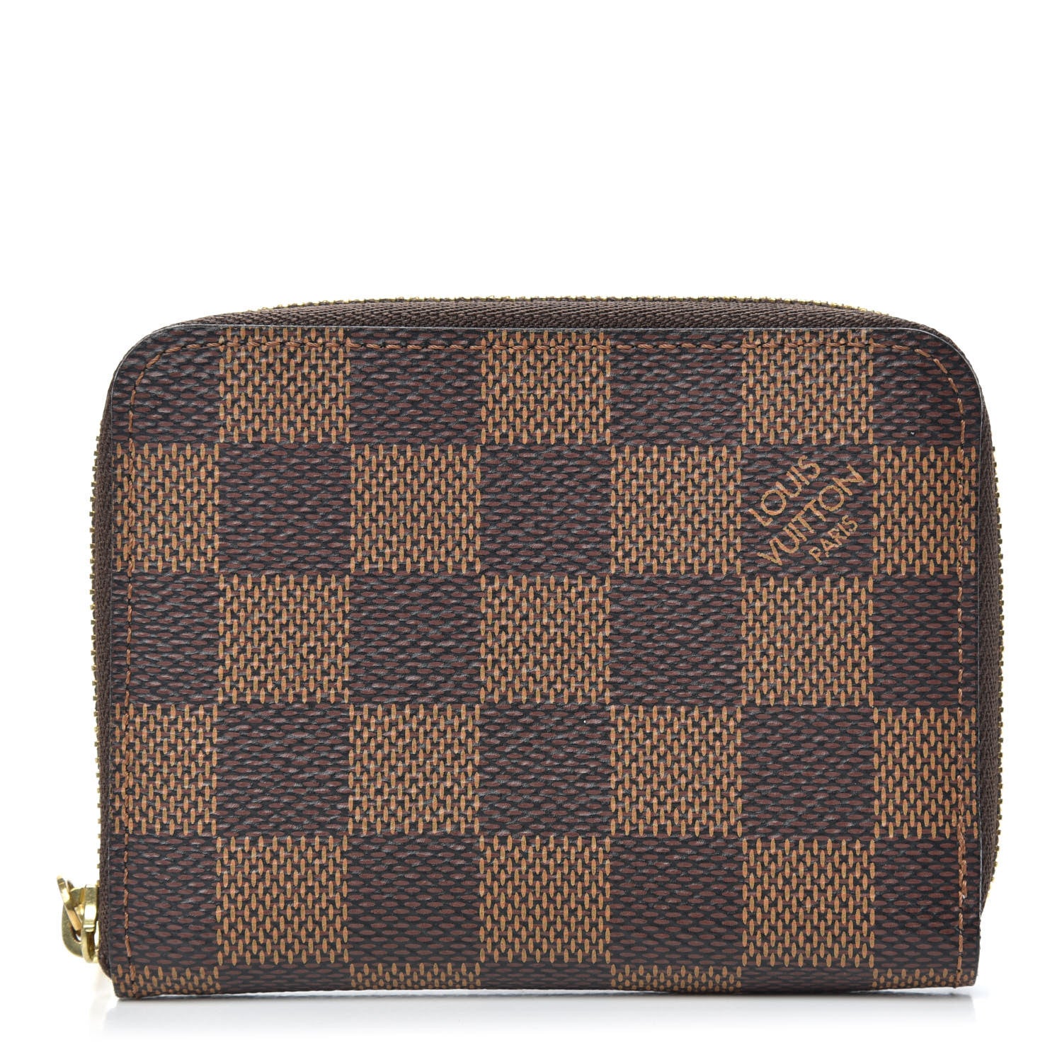 Louis Vuitton Damier Ebene Zippy Coin Purse Rose Ballerine 1 of 7