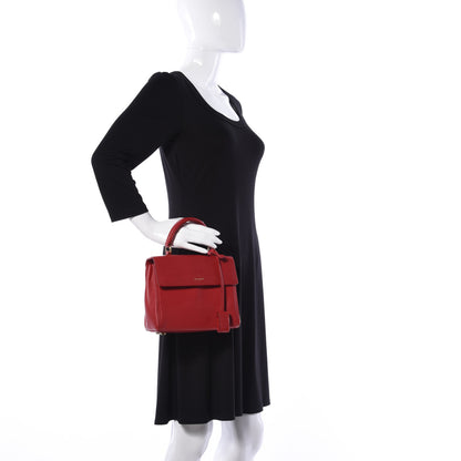 Saint Laurent Grained Calfskin Small Moujik Top Handle Bag Red 2 of 24