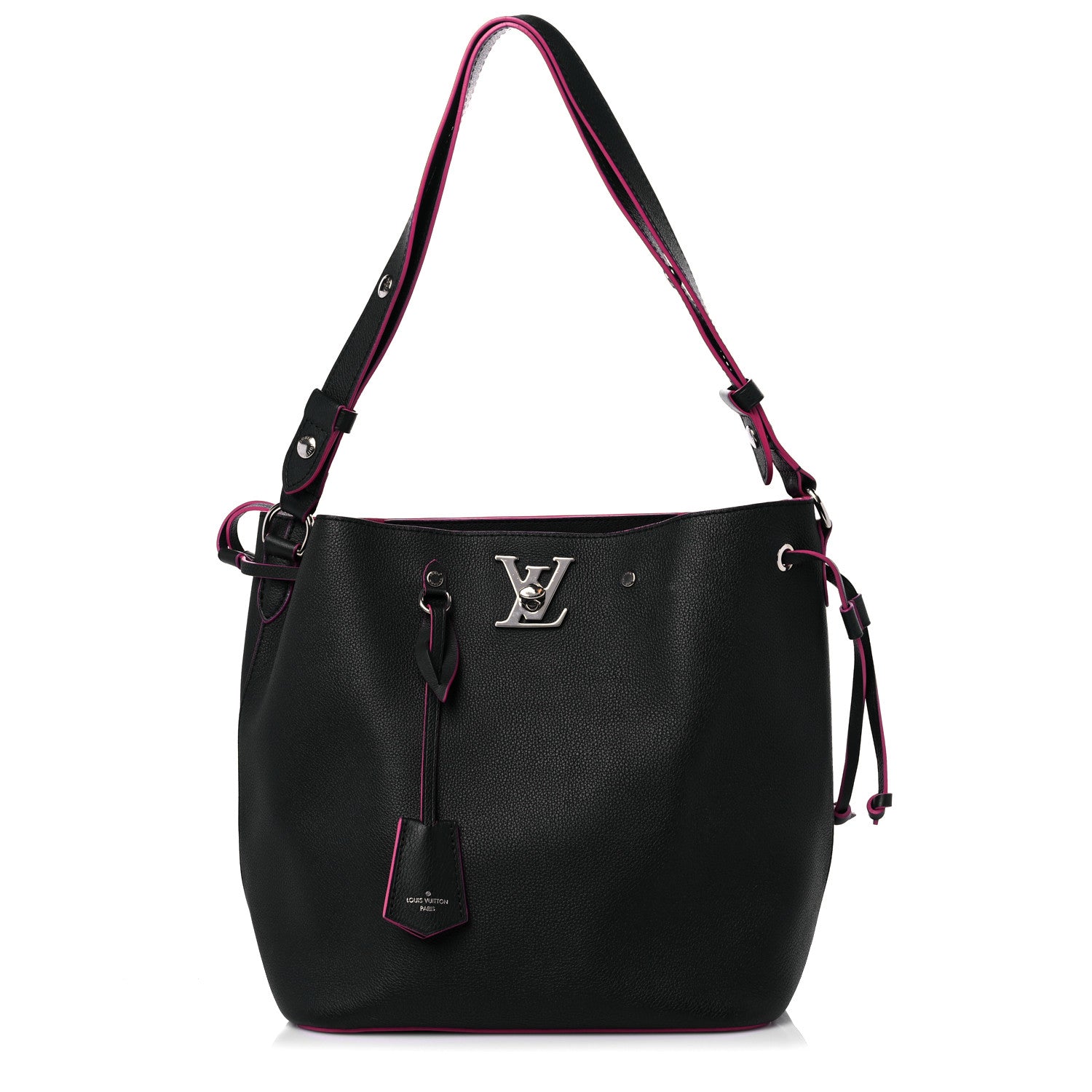 Louis Vuitton Calfskin Lockme Bucket Black 1 of 13